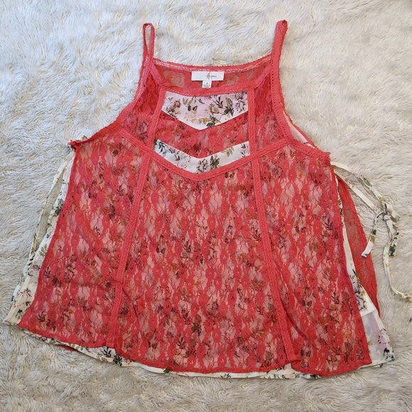 Hesperas Tops - Hesperas Floral Dual Layer Tank Small